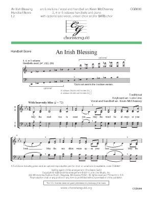 An Irish Blessing - HB Score