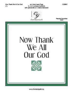 Now Thank We All Our God (3, 4 or 5 Oct)