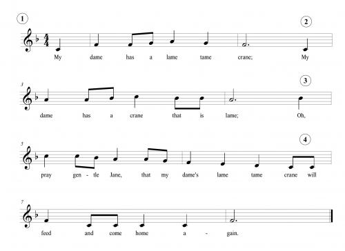 My Dame Has A Lame Tame Crane